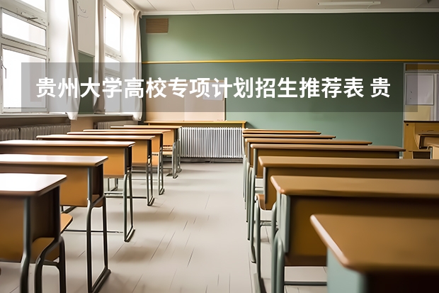 贵州大学高校专项计划招生推荐表 贵州大学高校专项计划录取线投档线和录取线分差