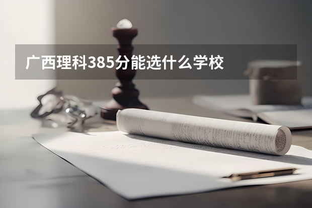 广西理科385分能选什么学校