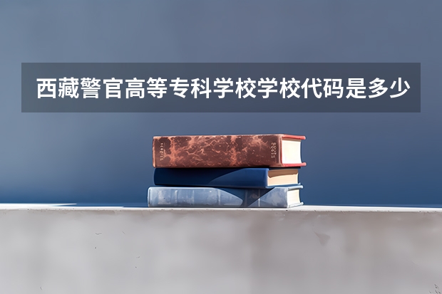 西藏警官高等专科学校学校代码是多少(10692)