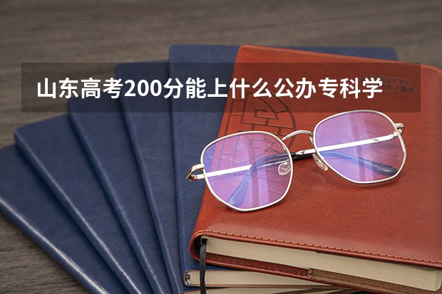 山东高考200分能上什么公办专科学校